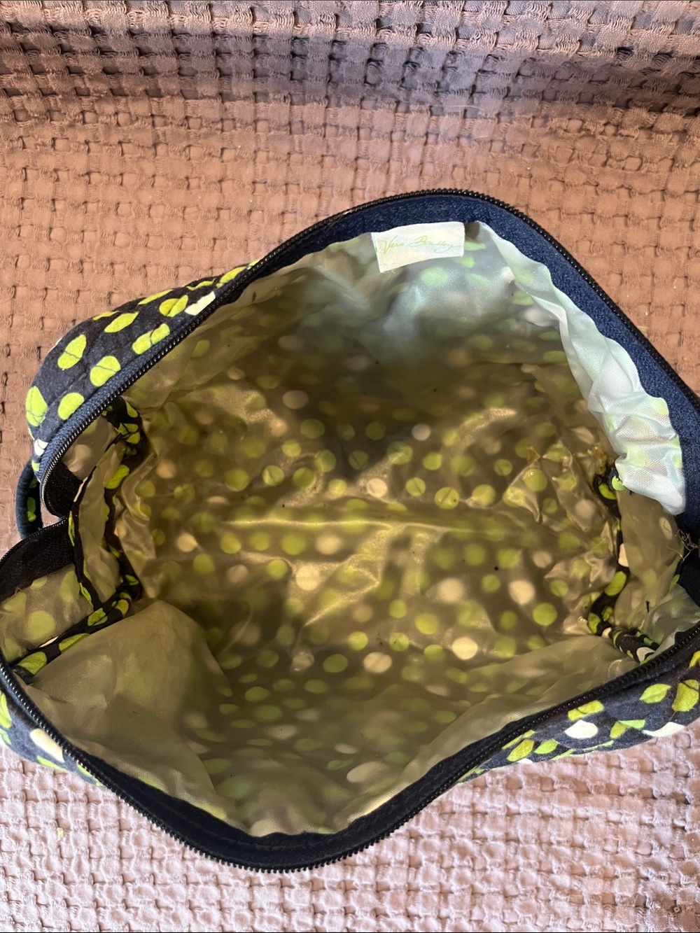 Vera Bradley Retired Lucky You Dots Cosmetic Bag Makeup Pouch Travel Organizer - Picture 3 of 7